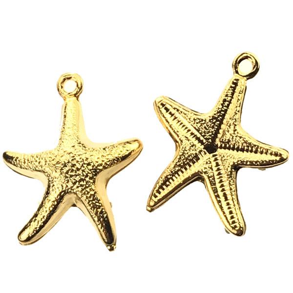 Gold Plate 24x14MM Starfish