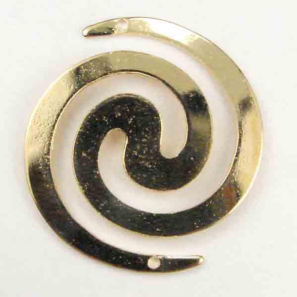 Gold Plate 25MM Spiral Connector