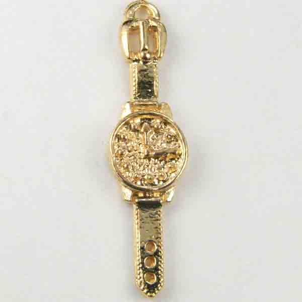 Gold Plate 25X7MM Cast 3-D Wristwatch