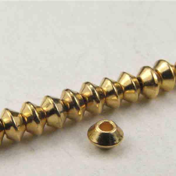 Gold Plate 2.5x4MM Bicone
