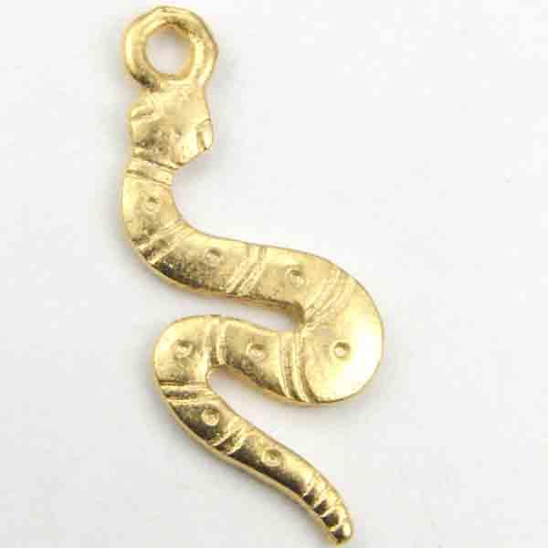 Gold Plate 27x11MM Snake