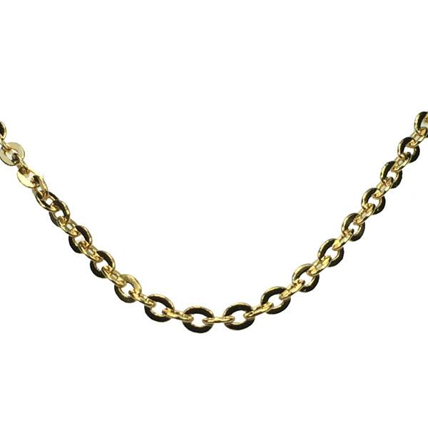 Gold Plate 2MM Flat Oval Cable Chain