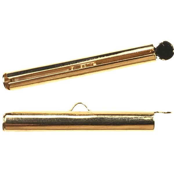 Gold Plate 30x4.5MM Slide Tube End Connector