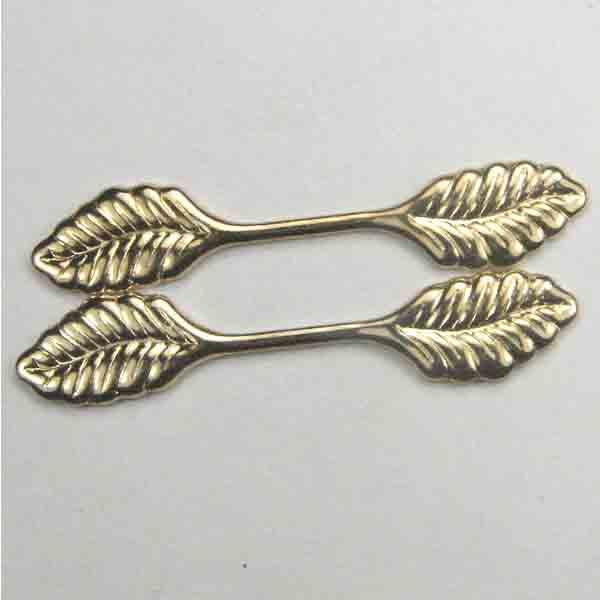 Gold Plate 34MM Glue On Leaf Bail