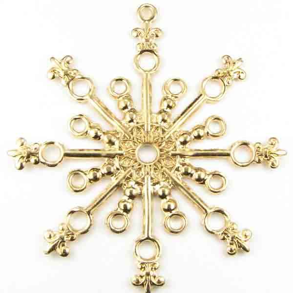 Gold Plate 38mm Snowflake
