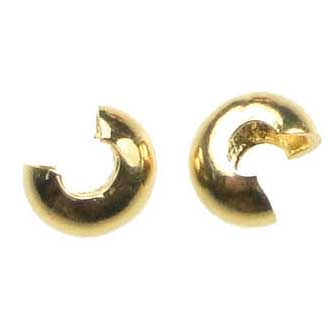Gold Plate 3MM Crimp Cover