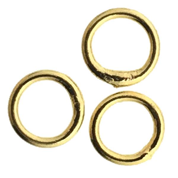 Gold Plate 4.6MM 22 gauge Soldered Jump Ring