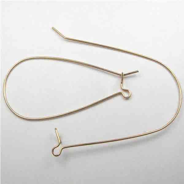 Gold Plate 47x21MM Jumbo Kidney Earwire