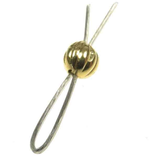 Gold Plate 4MM Ribbed Crimp Cover