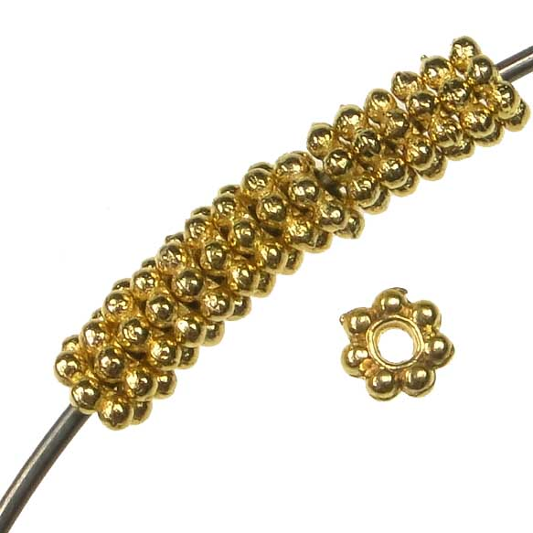 Gold Plate 4MM Rondelle Rondelle Daisy Spacer