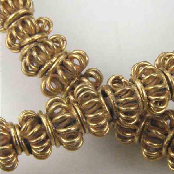 Gold Plate 4X7-9MM Looped Wire Rondelle
