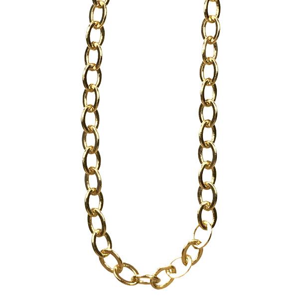 Gold Plate 4x3MM Soldered Flat Oval Cable Chain