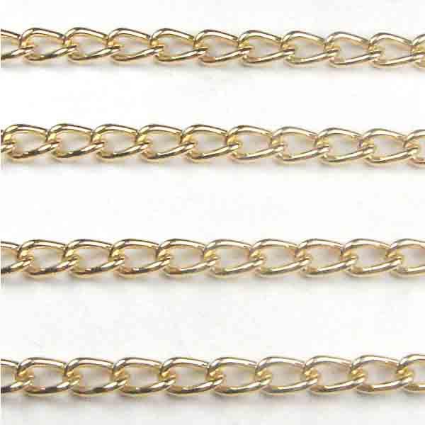 Gold Plate 5x3MM Curb Chain