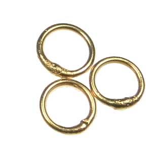 Gold Plate 6MM 18 Gauge Soldered Jump Ring
