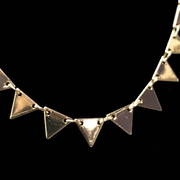 Gold Plate 7.5MM Triangle Drop Chain