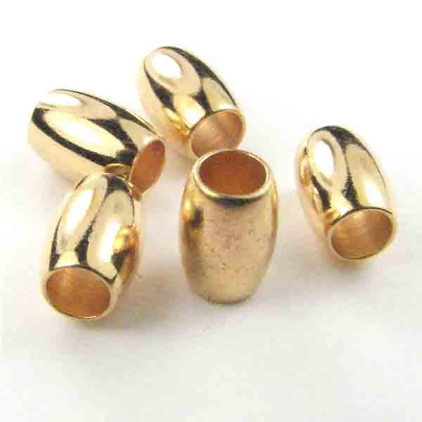 Gold Plate 7X5MM Oval Bead