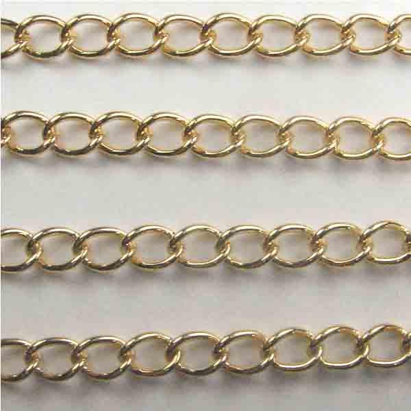 Gold Plate 7x5MM Curb Chain