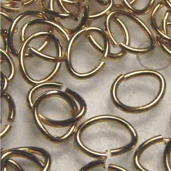 Gold Plate 7x5MM Open Oval Jump Ring 22 Gauge