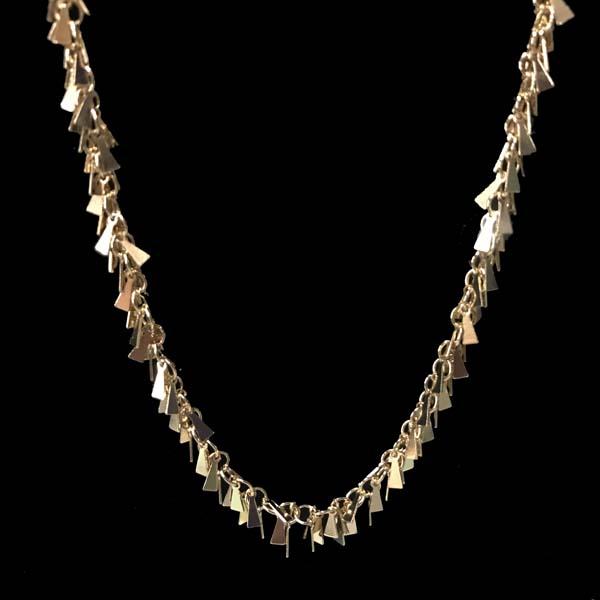 Gold Plate 8MM Triangle Dangle Chain
