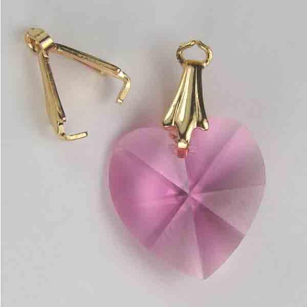 Gold Plate 9MM Pinch Bail Front to Back Hole