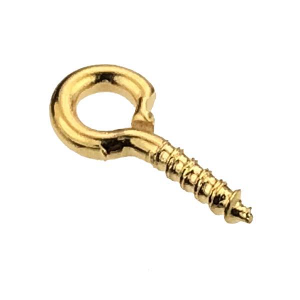 Gold Plate 9x4MM Upeye Screw Hanger