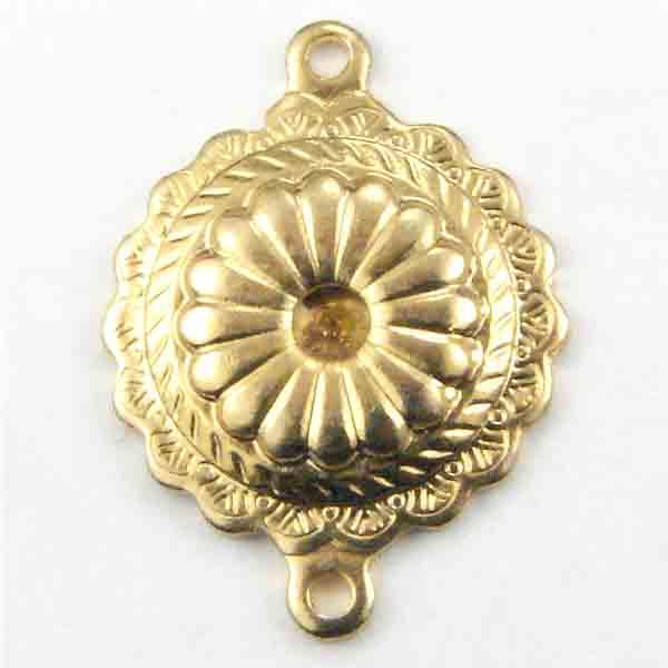 Gold Plate Blossom 15X12MM Connector
