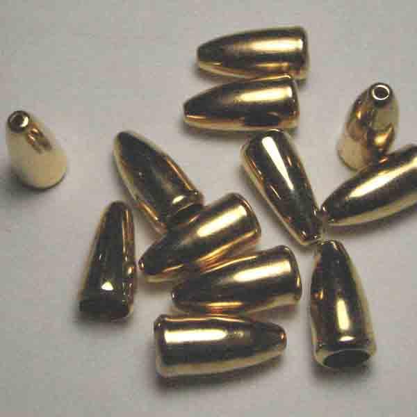 Gold Plate 15.5X8MM Bullet Cone With 5.5MM Opening