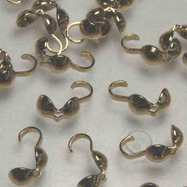 Gold Plate Double 4MM Cup Open Loop Knot Cover