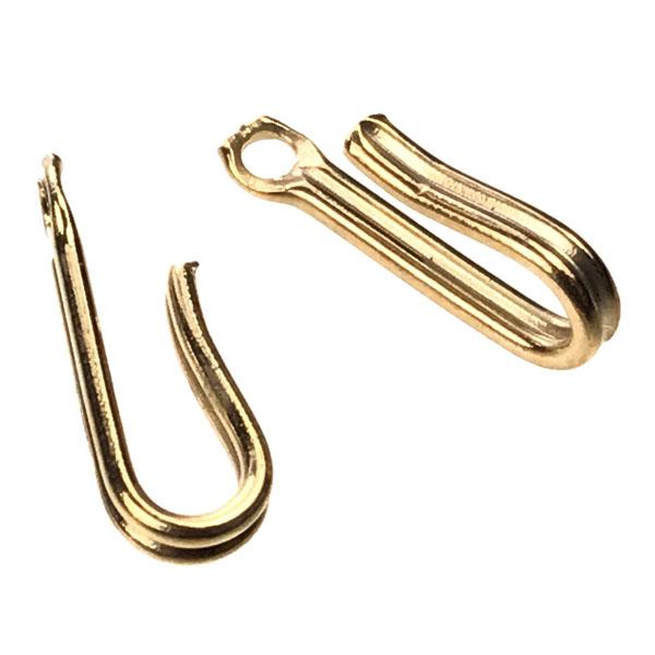 Gold Plate Hook Clasp 15x1.5MM