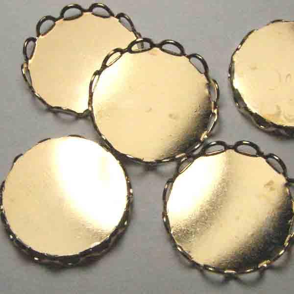 Gold Plate Lace Edge 16MM Setting