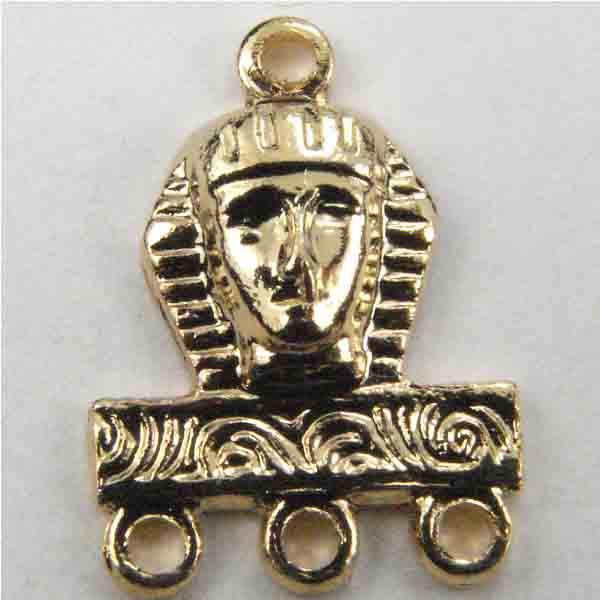 Gold Plate Paroah Head Connector 11MM