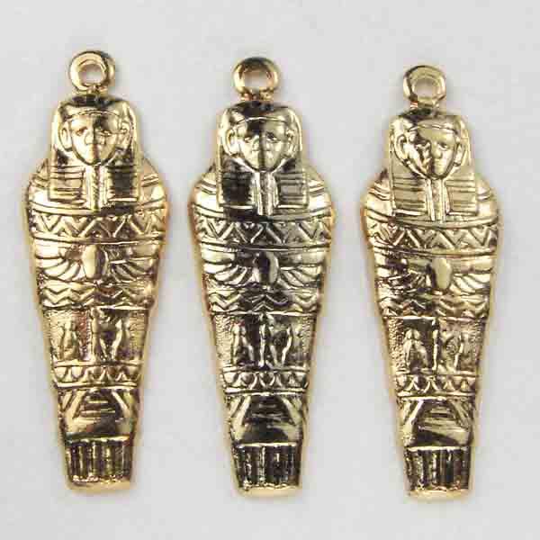 Gold Plate Plate Mummy Stamping 25x9MM