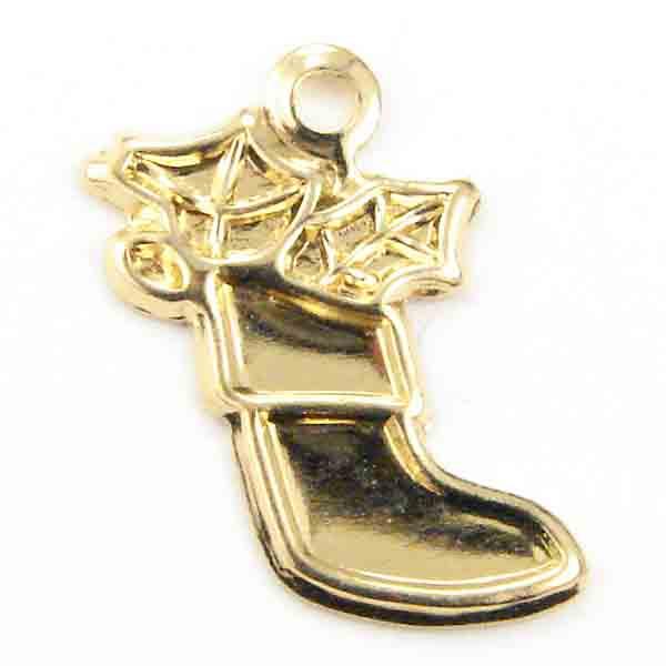 Gold Plate Right Facing 12x8MM Holiday Stocking