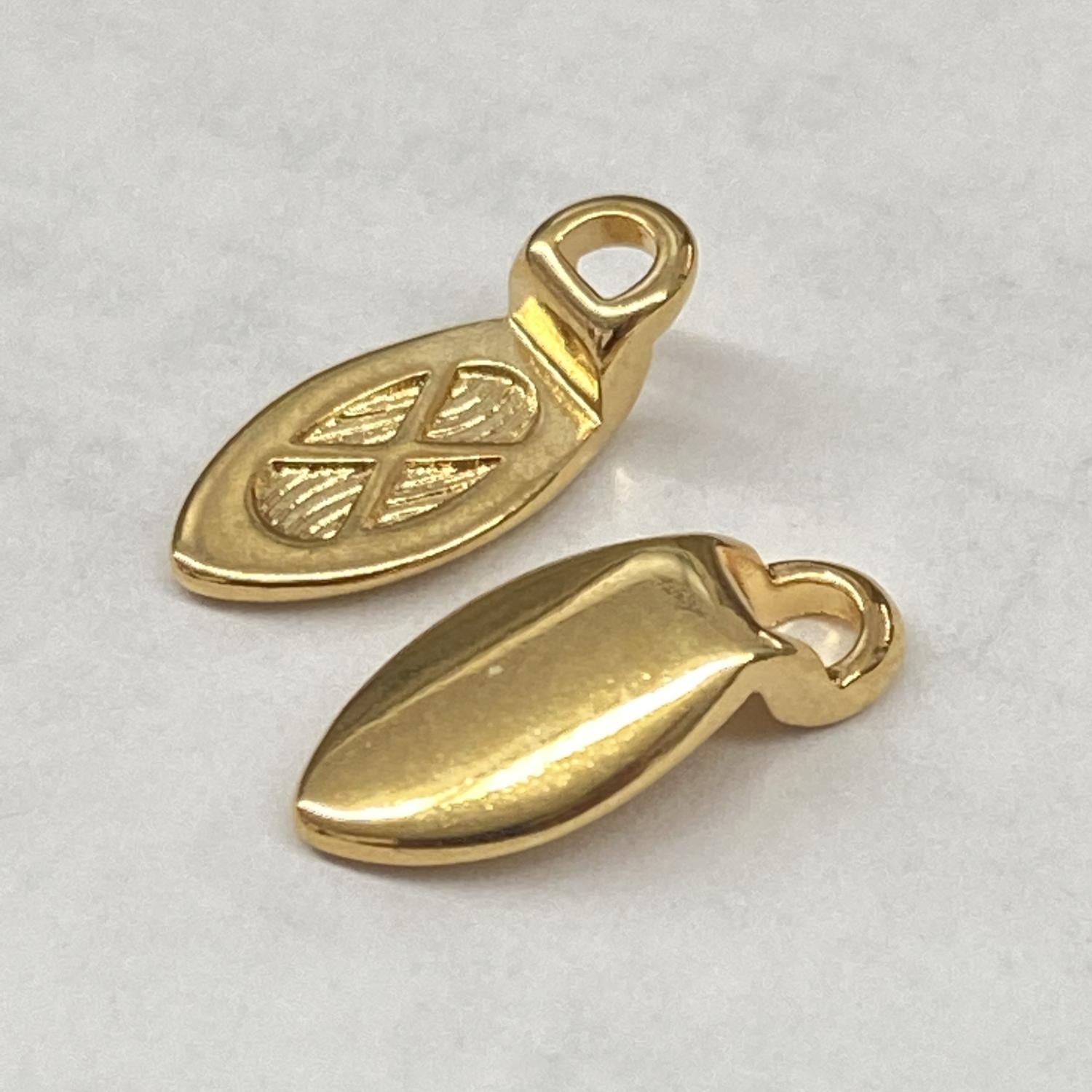 Gold Plate Small Earring Leaf Bail