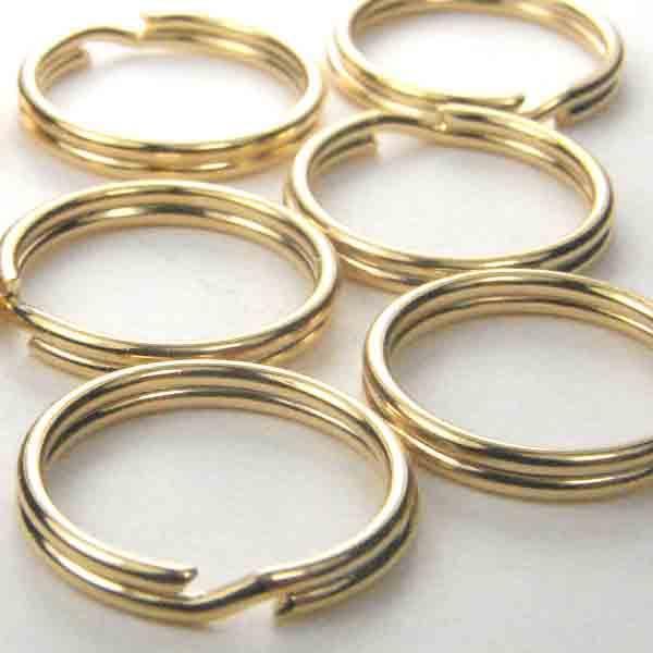 Gold Plate Split Ring 12MM