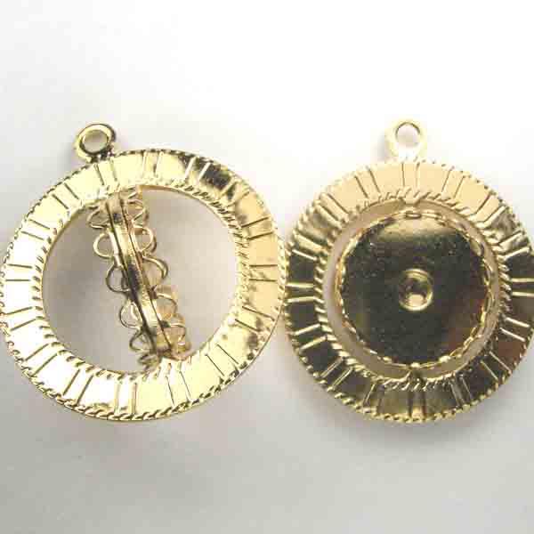 Gold Plate Swivel Setting For 18MM Stone