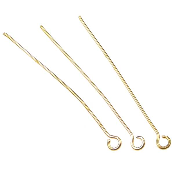 Gold Thin Eyepin 1 Inch 24 gauge