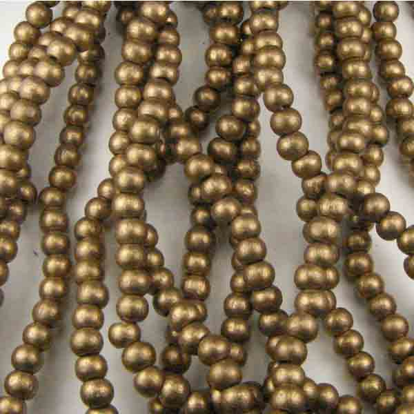 Gold Wood Ball 3MM Large Hole