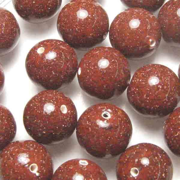 Goldstone Glass 13MM Ball