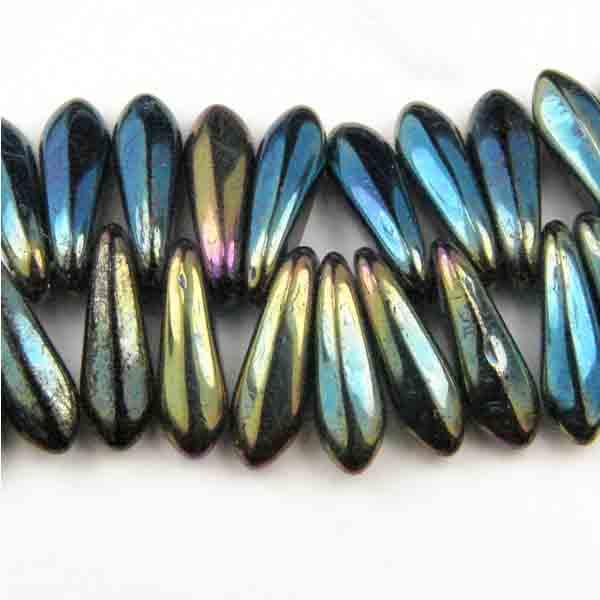 Green Iris 10x3MM Dagger Pendant