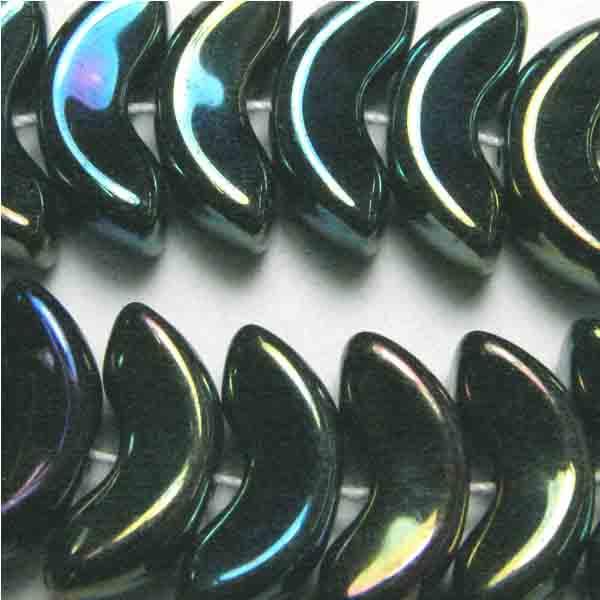 Green Iris 14x6MM Crescent Wing