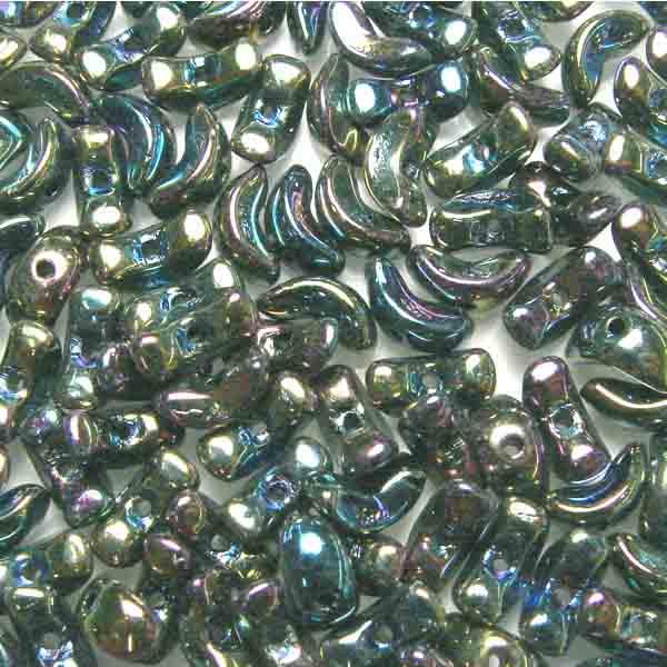 Green Iris 8x4MM Crescent Wing