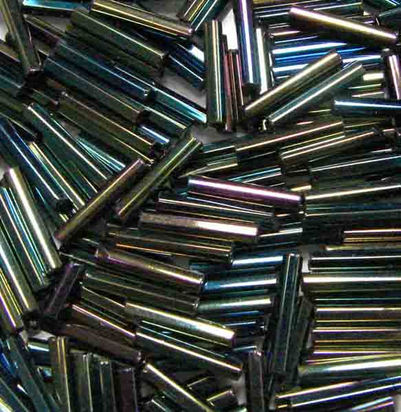 Green Iris Size 5 (12MM) Bugle Bead