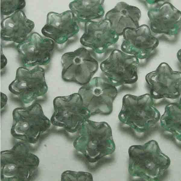 Green Tourmaline with Amethyst 9MM Flower