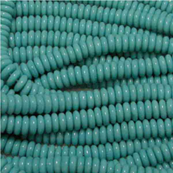 Green Turquoise 6x3MM Belly Rondelle