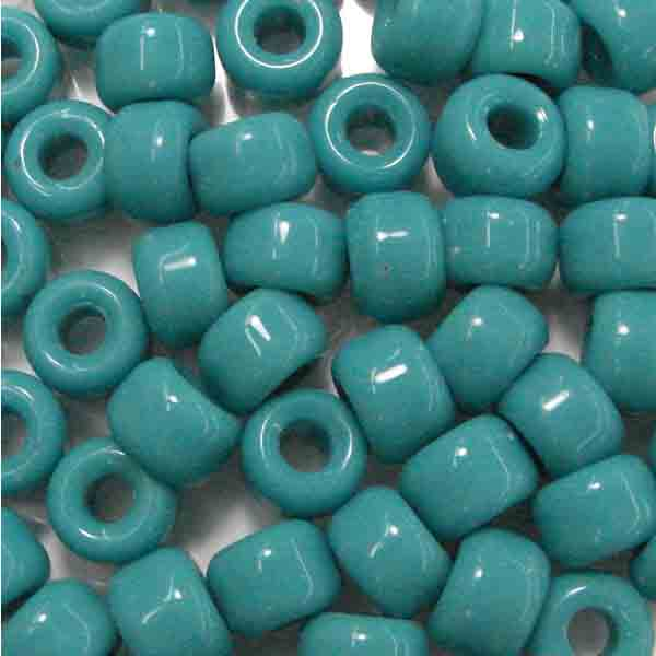 Green Turquoise 9x6MM Crow Pony Bead