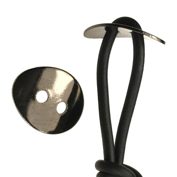 Gunmetal 14x11MM Curved Smooth Button