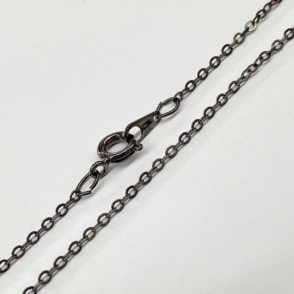 Gunmetal 18 Inch Fine 2x1.5MM Cable Chain Neckalce