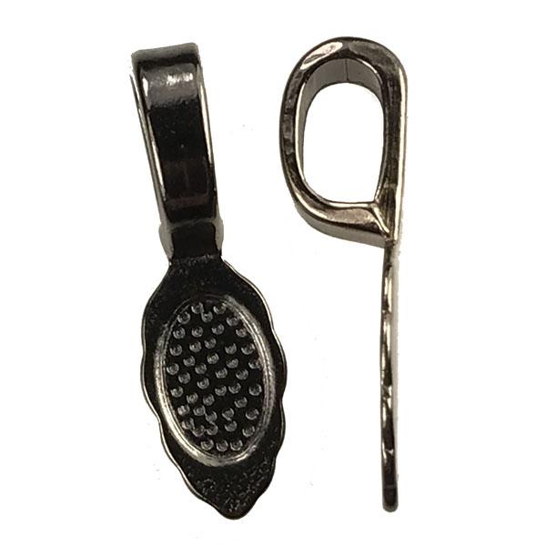 Gunmetal 26MM Glue-On Leaf Bail