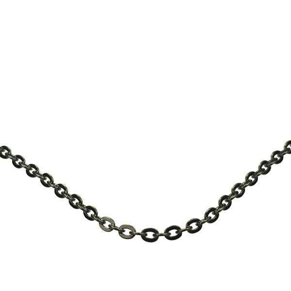 Gunmetal 2MM Flat Oval Cable Chain